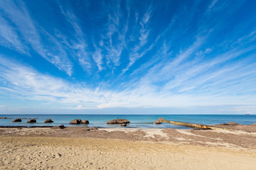 Beautiful sandy beach Paphos Cyprus