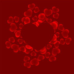 vector love background with place for your text.