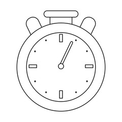 Timer clock symbol black and white