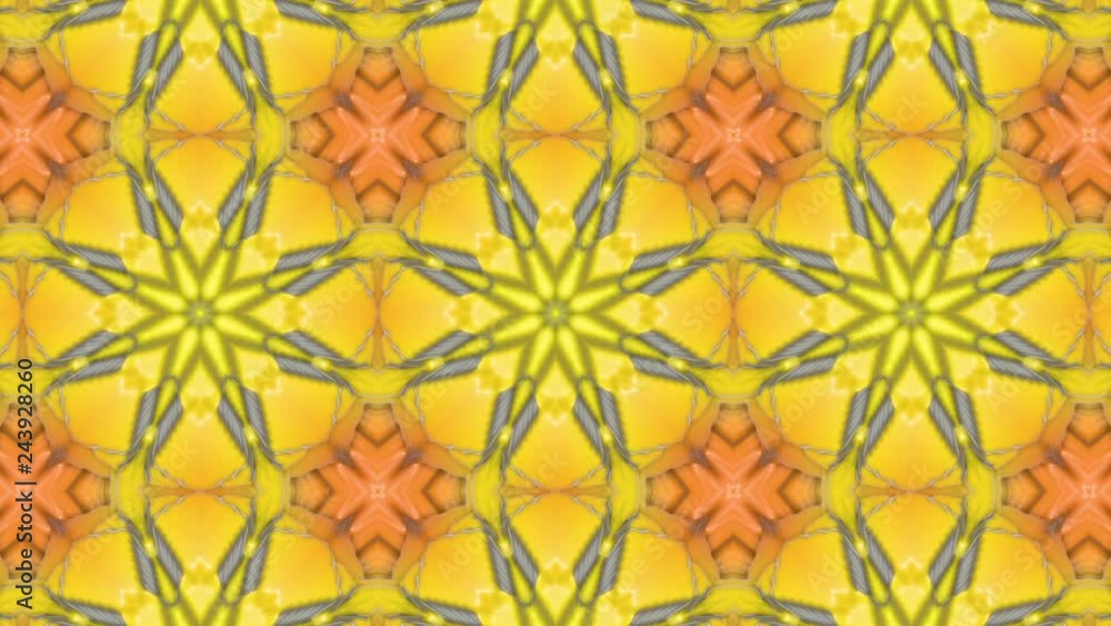 Poster multicolored animated pattern. abstract kaleidoscope background. 3d render