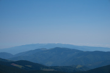 Summer panorama in Cindrel Mountains, Romania