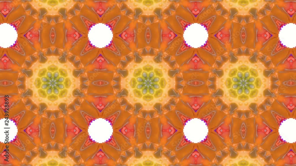 Aufkleber multicolored animated pattern. abstract kaleidoscope background. 3d render