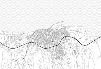 Area map of Heraklion, Greece