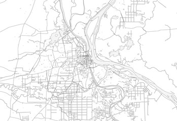 Fototapeta na wymiar Area map of Phnom Penh, Cambodia