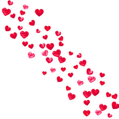 Heart frame for Valentines day with pink glitter