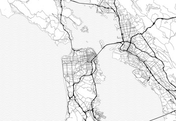 Area map of San Francisco, United States