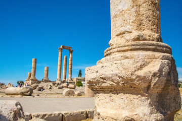 Fototapeta premium roman ruins in amman jordan
