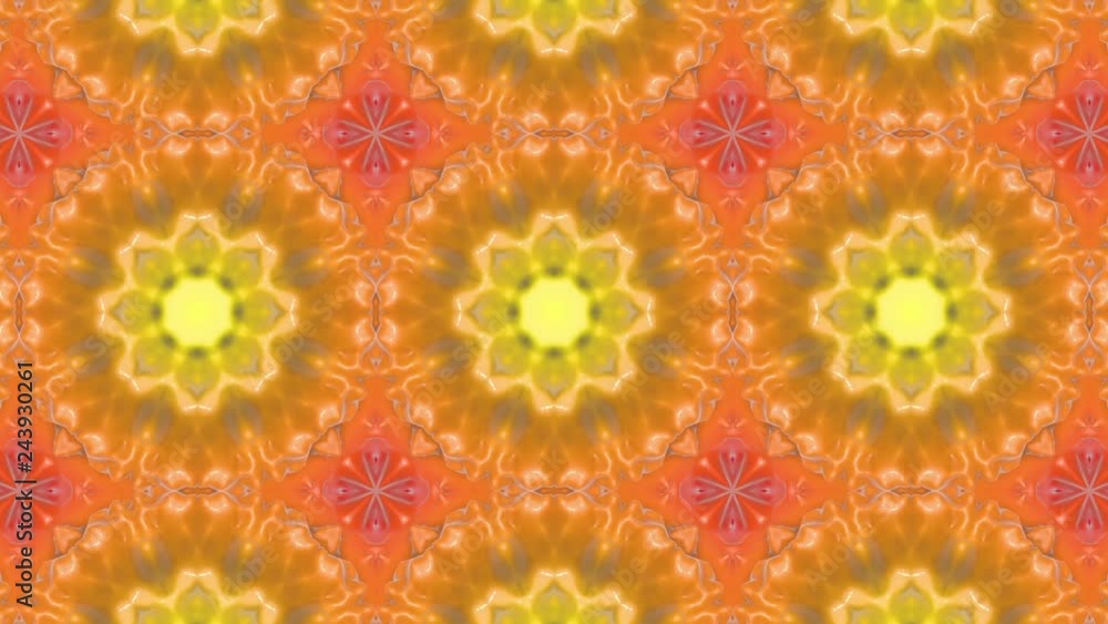 Poster multicolored animated pattern. abstract kaleidoscope background. 3d render