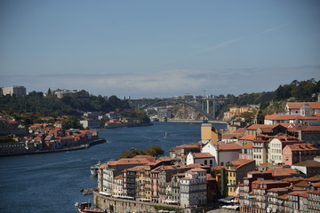 Naklejka premium view of the city of porto portugal