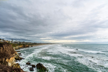 Fototapeta na wymiar Panorama of Coastline after a Storm