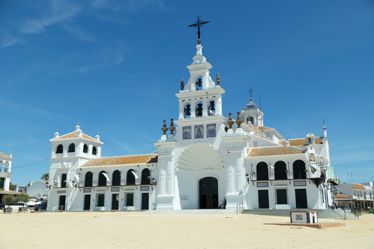 Famous Rocio church in Huelva, Andalucia, Spain