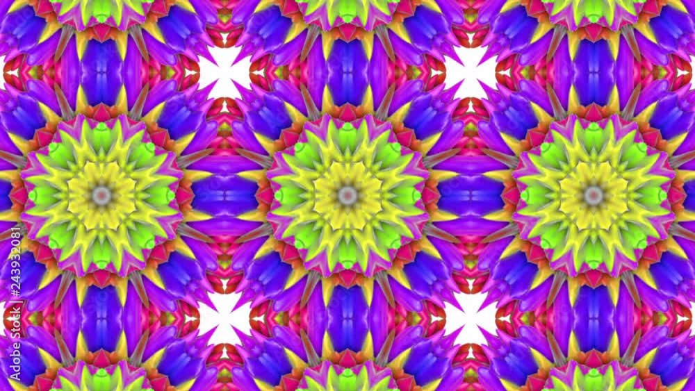 Aufkleber multicolored animated pattern. abstract kaleidoscope background. 3d render