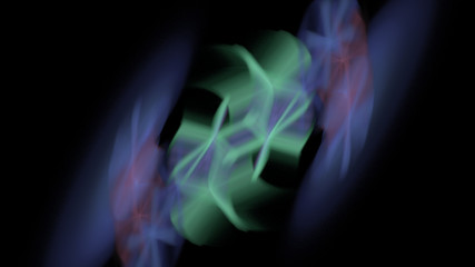 Fantasy chaotic colorful fractal pattern. Abstract fractal shapes. 3D rendering illustration background or wallpaper