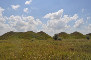 Fototapeta premium landscape with blue sky and clouds