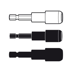 Screwdriver bit icon. Vector concept illustration for design.
