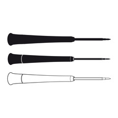 screwdriver line black add white icon on white background