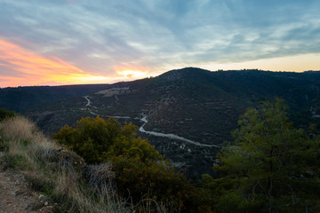 Troodos mountains on Cyprus island