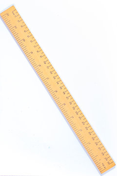yelow Wooden Ruler Inches/Centimeters