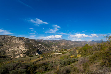 Fototapeta na wymiar Troodos mountains on Cyprus island