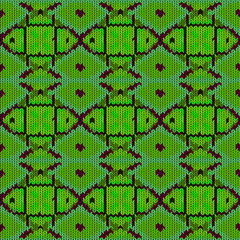 Seamless background with a knitted texture, imitation of wool. A variety of different patterns.