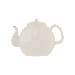 Beautiful colored teapot for brewing tea and boiling water. Teapot unusual shape.