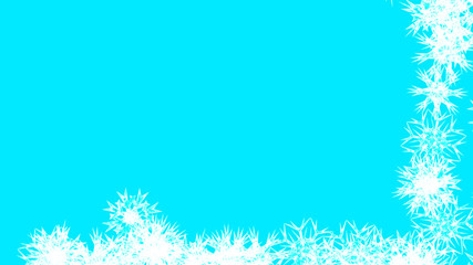 Fototapeta premium Abstract background with a variety of colorful snowflakes. Big and small.