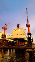 Fototapeta premium ship at drydock