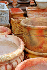 Fototapeta premium Clay garden pots