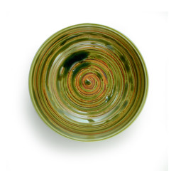 top view bowl on white background