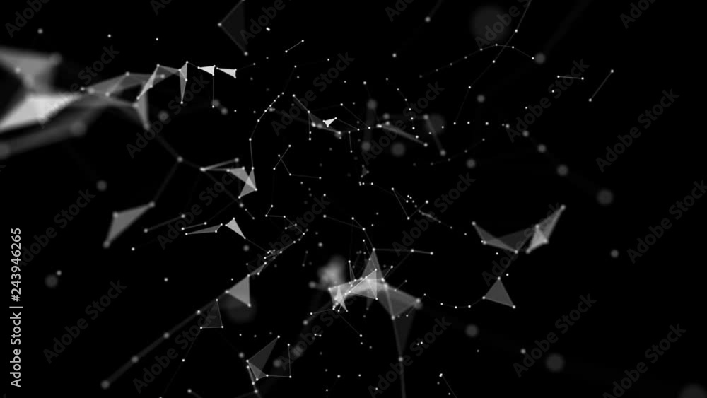 Poster relationship threads.internet of things concept. various icons floating in cyberspace.