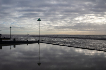 Bell Wharf Beach at Leigh-on-Sea, Essex, England