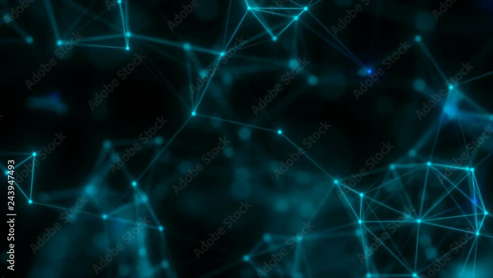 Poster variable particles.data communication and transfer of dna biology looping backdrop. seamless loop.