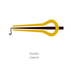 koukin. Musical instrument from Japan.