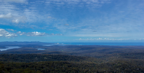 Fototapeta na wymiar Croajingolong National Park viewed from Genoa Peak, Victoria, Australia