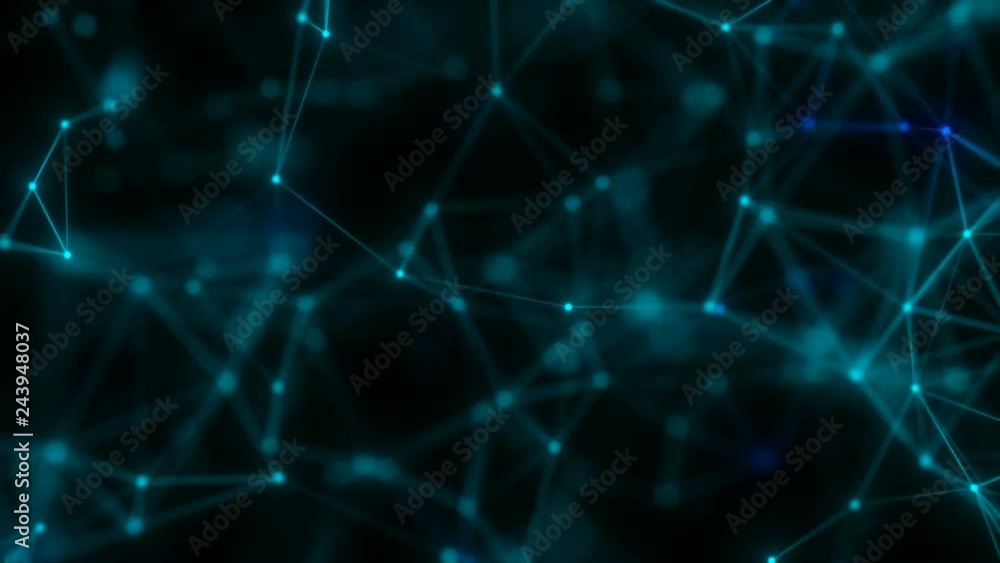 Poster web of visual links.abstract digital data plexus nodes and connection paths within any type of netwo