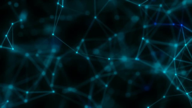 Web of visual links.Abstract digital data plexus nodes and connection paths within any type of network or system. Animation for visuals, vj, light presentations, motion background. Seamless Loop.