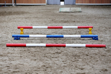 Beautiful riding field waiting for riders and horses for training