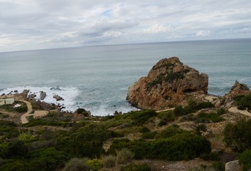 Coast with mountains 