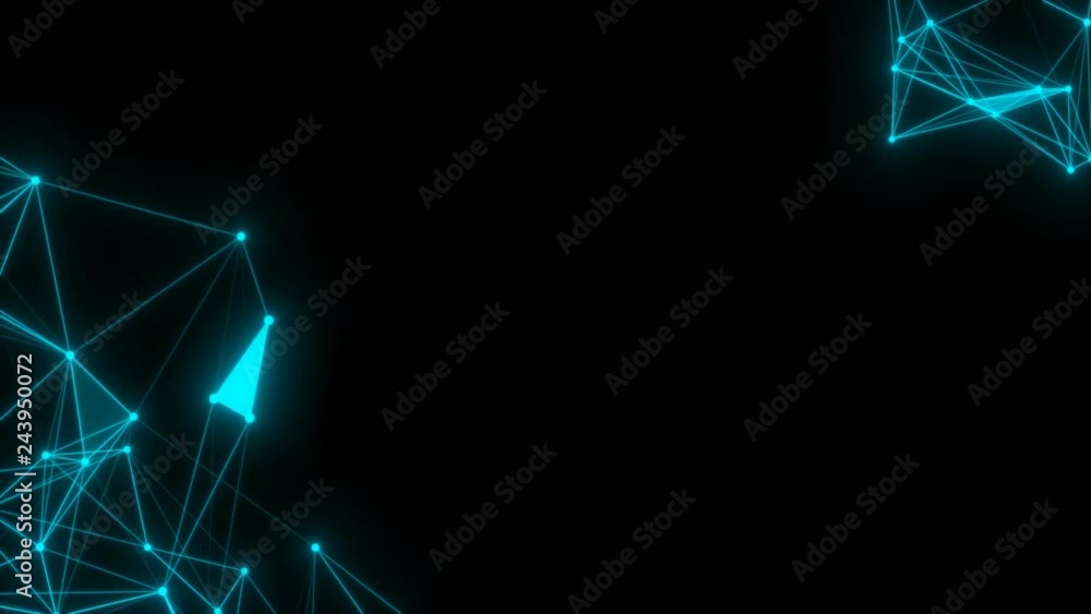 Poster jerky structures in the corners.abstract digital data plexus nodes and connection paths within any t
