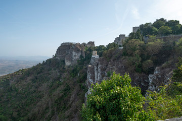 Fototapeta na wymiar Medieval castle in Erice, Italy