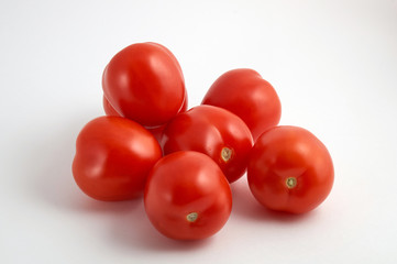 tomatos on white background