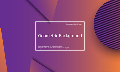 Geometric background. Minimal abstract cover design. Creative colorful wallpaper. Trendy gradient poster. Vector illustration.