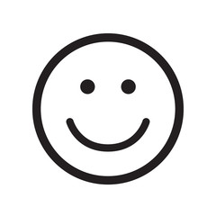 Smile icon. Happy face symbol.