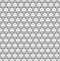 Seamless pattern with smile icons.