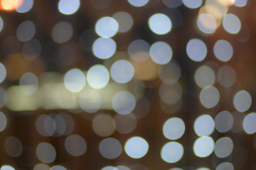 Defocused lights in teal color