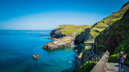 Tintagel bay near Tintagel Castle in Cornwall, United Kingdom,  UK. British west landscape...