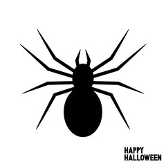 Happy Halloween card with spider