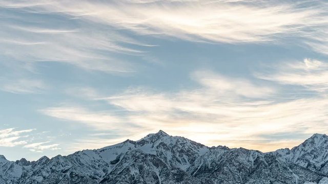 Timelapse of Heavenly Sunset Afterglow over Sierra Nevada 