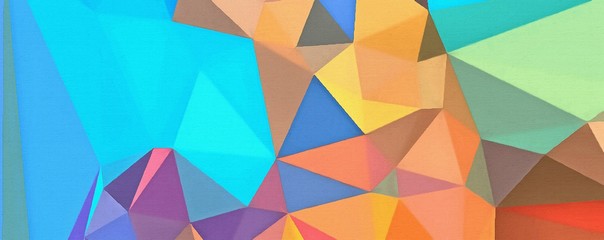 Abstract polygonal background. Triangles texture. Geometric modern art. Futuristic simple painting on canvas. Pattern for design. Backdrop template. Low poly concept artwork. Decorative elements. 