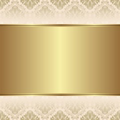 golden background with vintage ornament